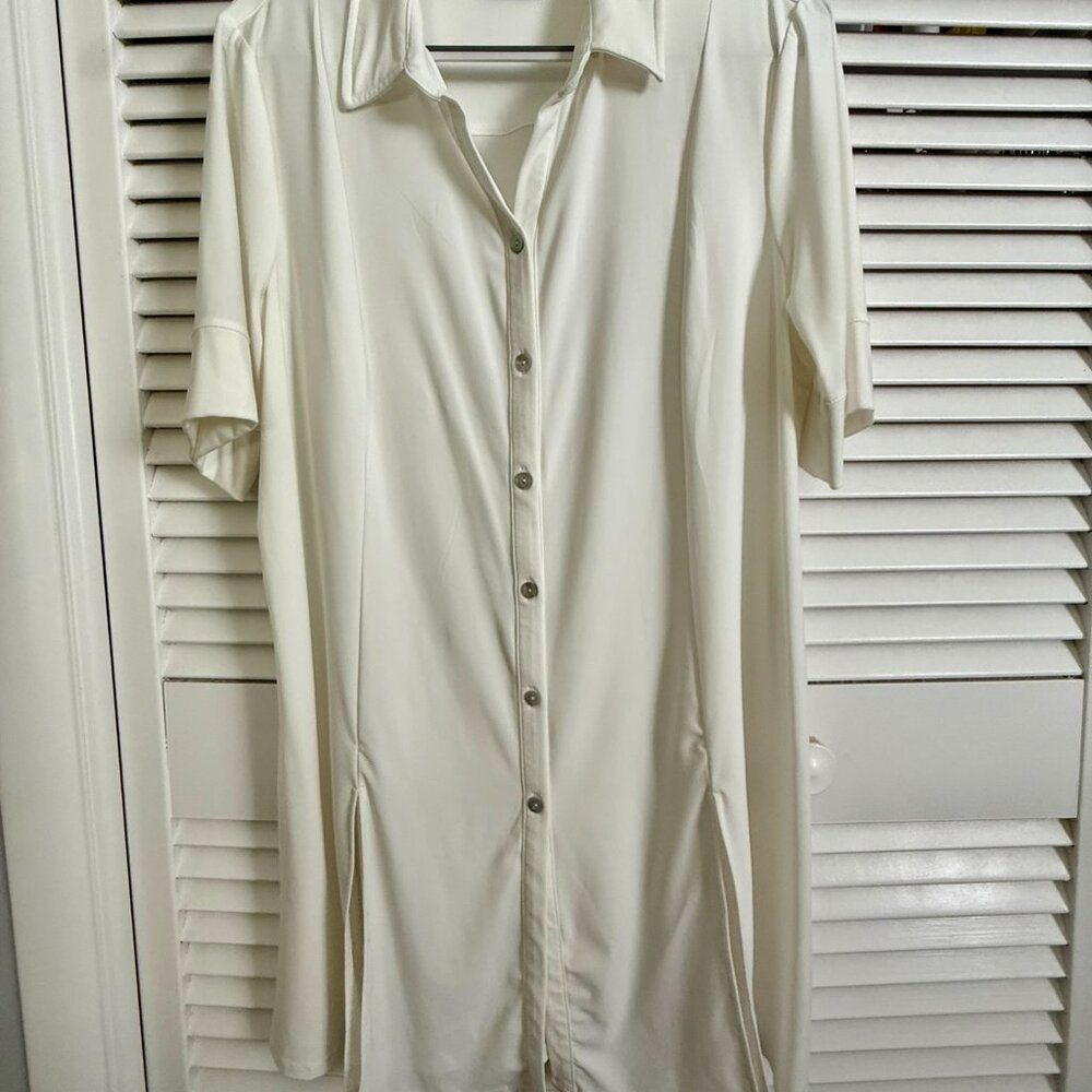 HSN | Nina Leonard Ivory Tunic Top/Dress